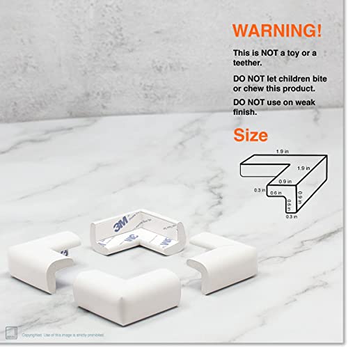 Roving Cove Baby Proof Corner Edge Protector - Small 15ft Oyster White for Child Safety