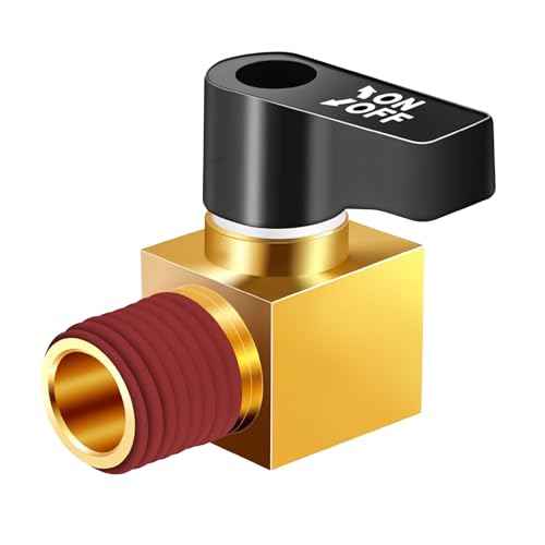 1/4" NPT Air Compressor Drain Valve Drain Cock Ball Valves Brass Male Thread Air Compressor Accessories Male Ball Type Drains Valves