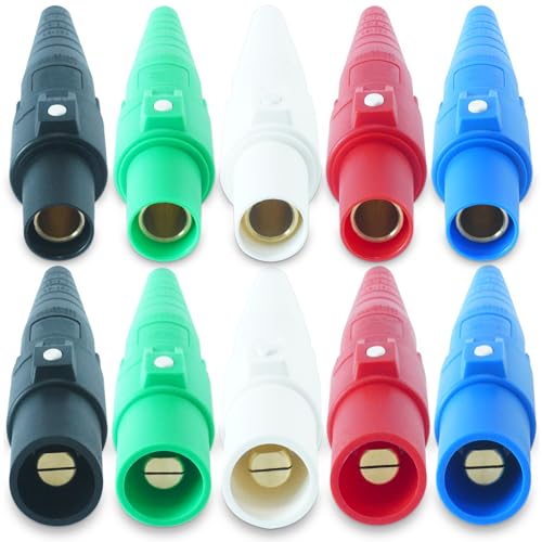 GMKYH CLS40 400A Camlock Connector Set - 5 Male & 5 Female Industrial Electrical Connectors