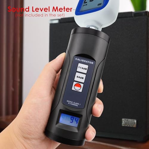 Digital Sound Level Meter Calibrator 94/114dB for 1/2" and 1" Microphones with LCD