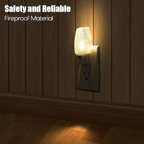 Emotionlite 4 Pack Plug-in Night Lights with Dusk to Dawn Sensor, Warm White