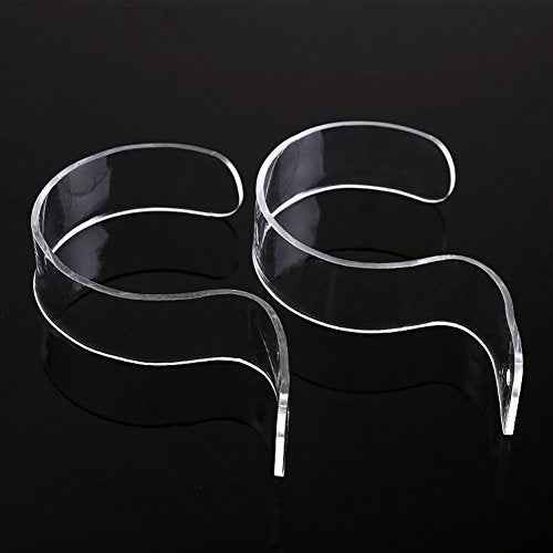 4 Pack Clear Acrylic Belt Display Stands Rack Holder Closet Organizer Space Saver Case for Men and Women Belt, Store Display or Home Use