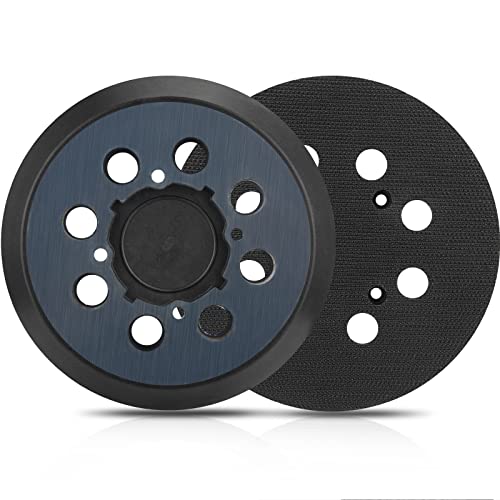 Gnellkoor 4 Screw Holes 5 Inch Orbital Sander Pad Replacement for Dewalt DWE64233, 2 Pack