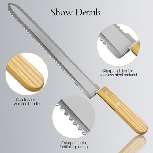Professional Hive Uncapping Knife - Stainless Steel Serrated Honey Extraction Tool for Wax Removal and Beehive Maintenance
