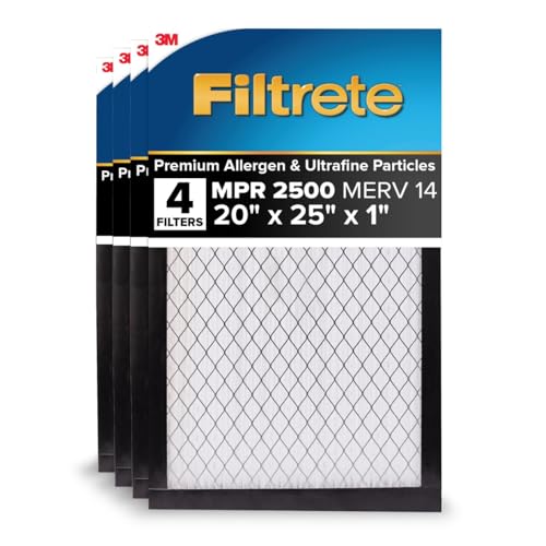 Filtrete 20x25x1 MERV 14 Air Filter - 4 Pack, Compatible with HVAC Systems