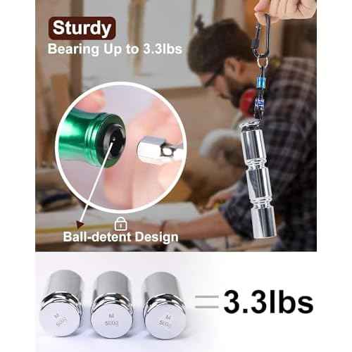 Push to Unlock,Katerk 6pcs 1/4 inch Hex Shank Aluminum Alloy Screwdriver Bit Holder Light-Weight Quick-Change Extension Bar Keychain Drill Screw Adapter Portable,Black Carabiner,Tool Gifts for Men