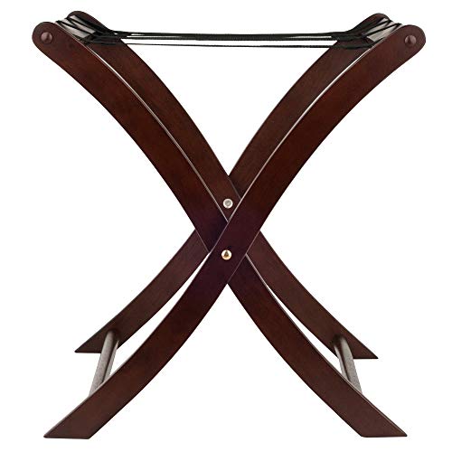 Winsome Scarlett Luggage Rack, for Guest Room, No Assembly, Cappuccino