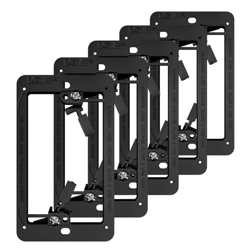 VCE Low Voltage Mounting Bracket Flush Box Black 5-Pack - Easy Install