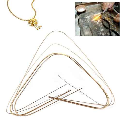 Silver Solder Wire, Gold Solder Silver Copper Aluminum Alloy Metal Welding Rods Soldering Wire 4pcs 0.5mm 0.7mm 1.0mm 1.5mm for Jewelry Making
