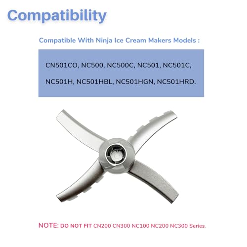 Replacement Paddle Blade for Ninja Creami Deluxe CN501CO NC500 NC500C NC501 NC501C NC501H NC501HBL NC501HGN NC501HRD - 501 Variation