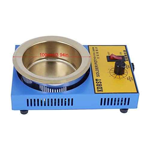 Soldering Desoldering Bath, Solder Pot, Portable Electronic Wire Production for Coil Pin Tin Plating Electronic (US standard 110V)