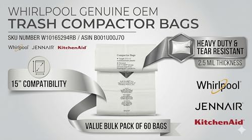 Wholesale 60-Pack 15-Inch 2.5 Mil Trash Compactor Bags – OEM Heavy-Duty, Leak-Proof