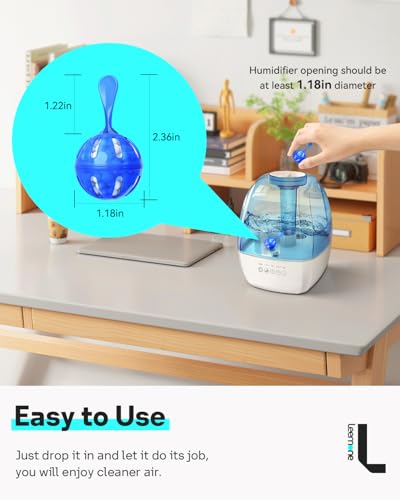 Leemone Humidifier Cleaner Demineralization Cleaning Ball 12p Blue (12 Pack)