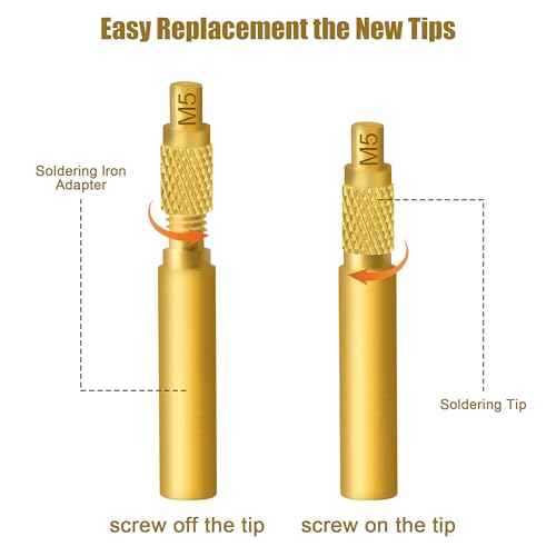 8pcs Heat Set Insert Tip Heads,Soldering Tips for Fx888D,Tip Heads M2 M2.5 M3 M4 M5 M6 M8 Heat Set Inserts,with Box