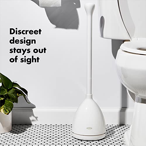 OXO Good Grips Toilet Plunger with Storage Canister & Drip Tray