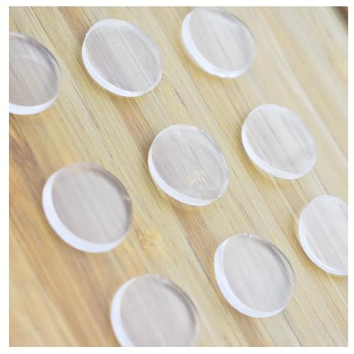 20 Pack Soft Clear Glass Table Top Spacer Pads - 3mm Non-Adhesive Rubber Bumper Dots