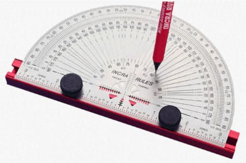 INCRA 6-Inch Precision Protractor with T-Bar Centering Scale