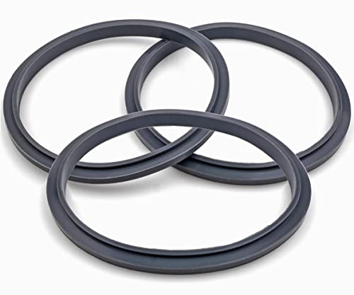 Nutribullet Gasket Replacement Rings 3-Pack - Dual-Lip Seals for 600/900/1200 Blenders