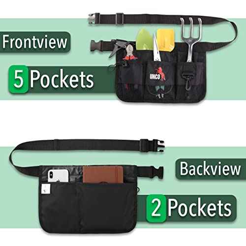 UNCO- Gardening Belt, Garden Tool Belts for Men, Waist Apron with Pockets, Construction, Carpenter Belt, for Men, Utility Belt Men
