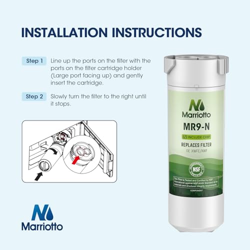 MARRIOTTO XWFE Built-in CHIP Refrigerator Water Filter – Pack of 2 (2 Count)