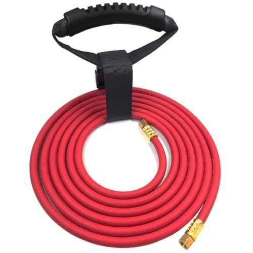 0386-1090 AH-12 Air Acetylene Torch Hose with Lashing Strap, 12FT, "A" Fitting, Replacement Welding Hose Compatible with Torch AR-B/AR-MC Regulators, G4/PLF-A Handles, B/MC Tanks