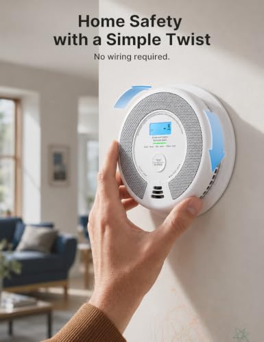 X-Sense Combo Smoke & Carbon Monoxide Detector SC07 - 1-Pack, 10-Year Battery, UL Certified