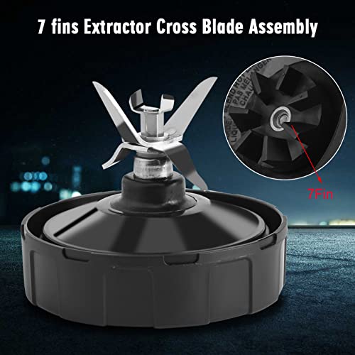 GOTOTOP 7-Fin Blender Juicer Bottom Blade Assembly 1000W/1500W Replacement