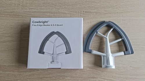 Cowbright Gray Flex Edge Beater for KitchenAid 4.5/5 Qt Tilt-Head Mixer – Auto Scrape Bowl Scraper