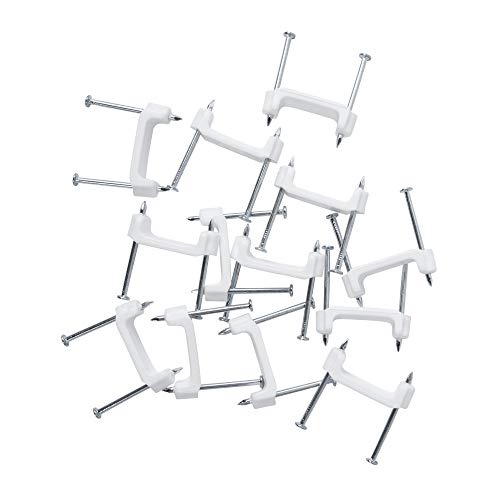 Gardner Bender PS-225J Plastic Staples ½ Inch, 225 Pack for Romex & NM Cable