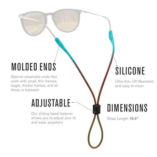 Chums Slim Retainer - Adjustable Eyewear Keeper - Thin Silicone Safety Eyewear Retainer for Women & Men