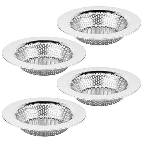 Chefbee 4.4-Inch Stainless Steel Kitchen Sink Drain Strainer Food Catcher 4PCS