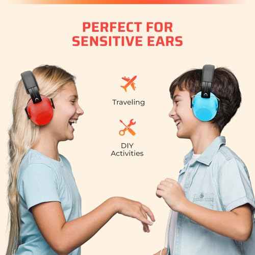 Jozy Noise Canceling Headphones for Kids, SNR 26dB Ear Protection for Autism, Sound Proof Sensory Muffs for Hearing, Concerts