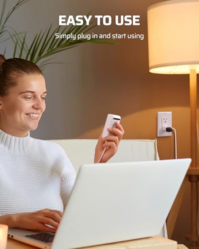 White Plug-in Dimmer Switch for Lamps, Full Range Stepless Control, DEWENWILS