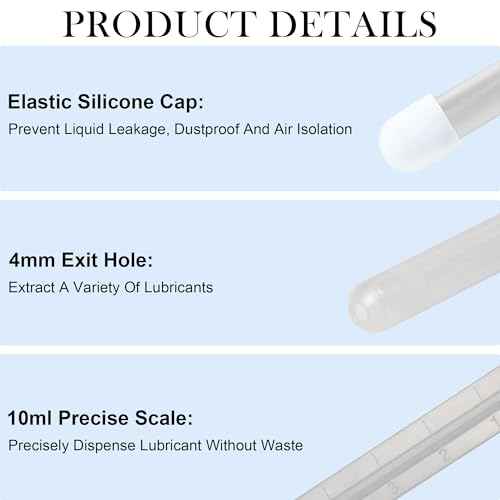 [2Pack+Storage Bag] Lube Applicator Syringe with 10ml Precise Scales, 6.5" Anal Lube Shooter with Air-Proof Silicone Cap Reusable Lubricant Tube Applicator for Women, Men & Couples, Red