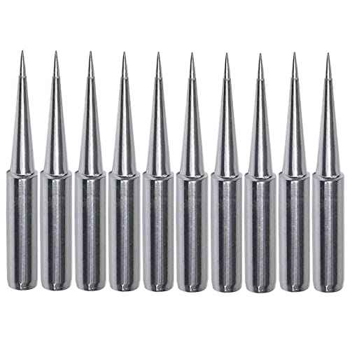 Yakamoz 10Pcs Soldering Iron Tips Replacement 900M Soldering Tips Fine Solder Gun Tips for for Hakko, Radio Shack, TENMA, ATTEN, Quick, Aoyue, Yihua Solder Station