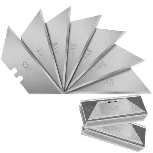 Utility Knife Blades for Gerber Utility Knife, 20 Pack Replacement Blades, Durable SK5 Steel Heavy Duty Box Cutter, Non-Rusting with Plastic Case, for Most Standard Utility Knives