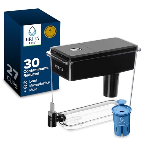 Brita XL 27-Cup Water Dispenser with Elite Filter - Black, Countertop