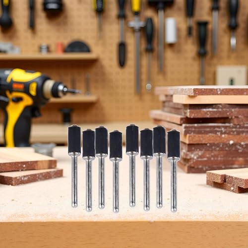 12 Pcs 1/4 Inch Rubber Mandrel Sand Drum Holder Sanding Drum Rubber Bands with 1/8 Inch Shank for Sanding Drum Holder Sleeve Rotary Tool