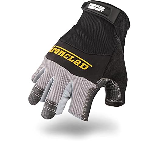 Ironclad mens Work Glove MACH 5 VIBRATION IMPACT, Black and Grey, X-Large Pack of 1 US