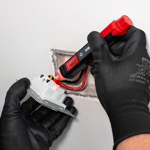 KAIWEETS Red HT100s Non-Contact Voltage Tester with LCD & Signal Percentage