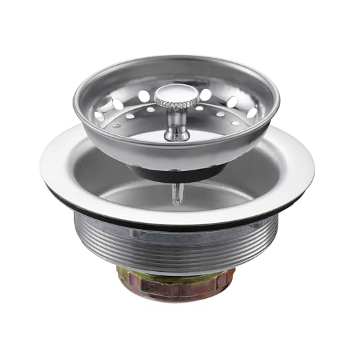 ZM Standard 3-1/2 Inch Kitchen Sink Basket Strainer with Stopper