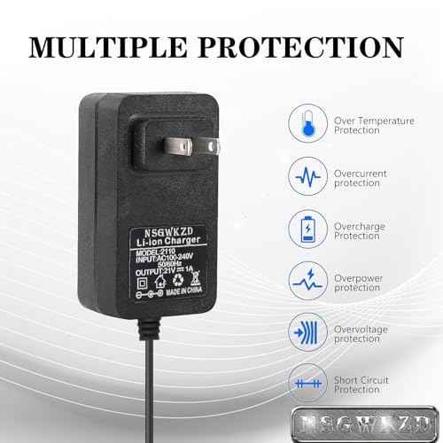 Mini Chainsaw 21V Lithium Battery Charger, fit for Garden Joy Drill, Impack Wrench, Pole Saw Tool Power Cord Adapter Cable 6 ft