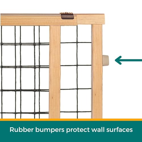 MYPET Wire Mesh Dog Gate: 29.5"-50" Wide, Pressure Mounted with No
