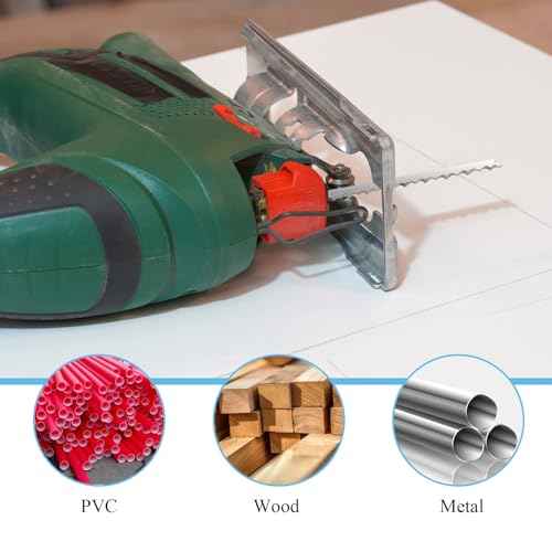 Jigsaw Blades T Shank, 20Pcs T101AO Jig Saw Blades Set for Wood, 3.2 Inch T-Shank Replacement Blade for Wood, Plastic, Curved Scrolling Fine Finish Cutting(Black)