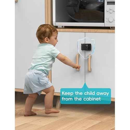 3 Inch Keyed Hasp Lock for Cabinets & Small Doors, Twist Knob Design, Heavy Duty Zinc Alloy with Chrome-Plated Iron, Includes Keys & Screws, Black