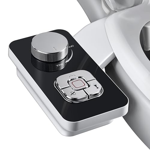 SAMODRA Black Non-Electric Bidet Attachment with Dual Nozzles & Pressure Control