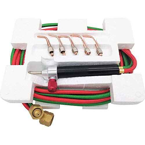 Mini Gas Little Torch Soldering Welding Gun Kit With 5 Tips fit for Hoses Jewelry Repair And Construction, Hobbyists, Crafts