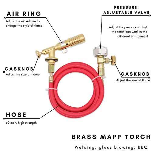 Brass MAPP Torch/Propane Torch With 60inch Hose For Soldering