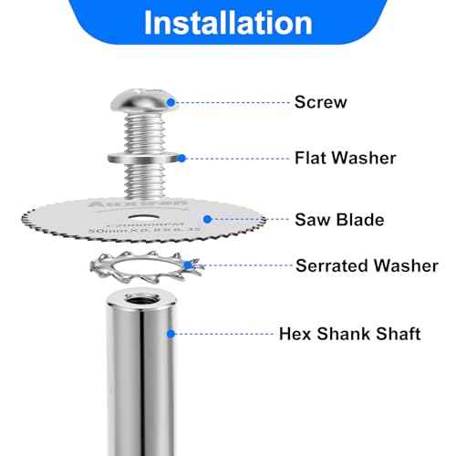 11 PCS Rotary Drill Saw Blades: 6 PCS Mini Circular Saw Blades with 2 PCS 1/4" Hex Shank, 1/8" & 1/4" Round Shanks+ Screwdriver, HSS Small Cutting Discs for Drills Rotary Tools, Inside PVC Pipe Cutter