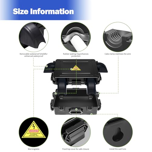 Small Outdoor Electrical Box IP54 Waterproof Extension Cord Cover - 1 Pack